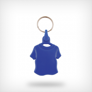 Plastic shirt sleutelhanger blauw