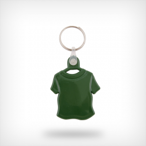Plastic shirt sleutelhanger groen
