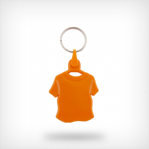 Plastic shirt sleutelhanger oranje