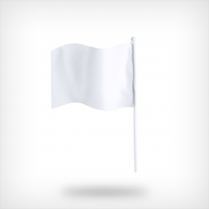 Onbedrukte vlaggetjes wit